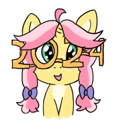 Size: 536x564 | Tagged: safe, artist:craftycirclepony, derpibooru import, oc, oc:crafty circles, unofficial characters only, pony, unicorn, 2024, bow, bust, cute, female, filly, foal, freckles, glasses, hair bow, happy, happy new year, holiday, image, looking at you, new year, open mouth, png, solo