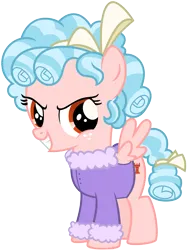 Size: 1285x1705 | Tagged: safe, derpibooru import, edit, cozy glow, pegasus, pony, clothes, cozybetes, cute, evil grin, female, filly, foal, g4, grin, image, png, simple background, smiling, solo, transparent background, winter outfit