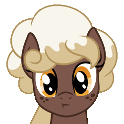 Size: 3000x3000 | Tagged: safe, artist:besttubahorse, derpibooru import, oc, oc:sweet mocha, unofficial characters only, pony, animated, bust, female, freckles, gif, image, portrait, simple background, smiling, solo, solo female, transparent background, vector