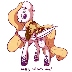 Size: 1000x1000 | Tagged: safe, artist:celadonlonghorn, derpibooru import, oc, oc:desert eagle, pegasus, pony, ask desert eagle, colored wings, female, filly, foal, image, mare, png, ponies riding ponies, riding, two toned wings, wings