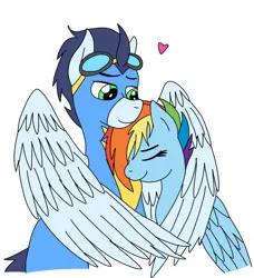 Size: 720x790 | Tagged: safe, artist:dasher666, artist:fernixx, derpibooru import, edit, rainbow dash, soarin', pegasus, pony, female, image, male, mare, png, shipping, soarindash, stallion, straight