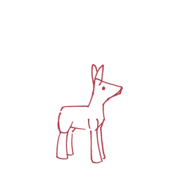 Size: 720x720 | Tagged: safe, artist:kerozenne, derpibooru import, horse, animated, gif, image, simple background, sketch, white background