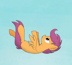 Size: 800x731 | Tagged: safe, artist:chevaleto, derpibooru import, scootaloo, pegasus, pony, animated, animated png, cloud, derpibooru exclusive, falling, female, filly, foal, g4, image, loop, perfect loop, png, solo, wings