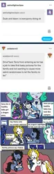 Size: 1053x3375 | Tagged: safe, artist:ask-luciavampire, derpibooru import, oc, alicorn, dracony, dragon, earth pony, hybrid, pony, undead, vampire, vampony, ask, baby, baby pony, image, png, tumblr