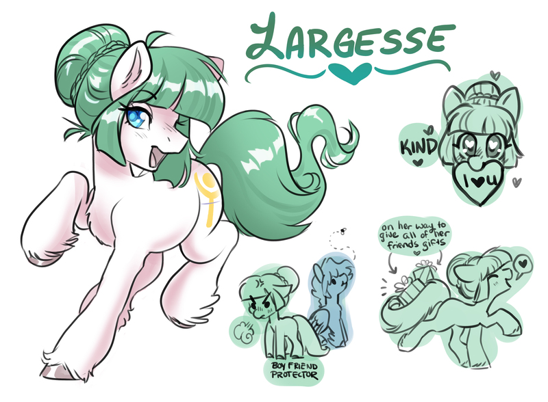 Size: 3257x2393 | Tagged: safe, artist:opalacorn, derpibooru import, oc, oc:largesse, unofficial characters only, earth pony, pegasus, pony, cross-popping veins, emanata, female, floating heart, heart, heart eyes, image, jpeg, lidded eyes, male, mare, oc x oc, open mouth, open smile, prehensile tail, present, shipping, simple background, smiling, solo focus, stallion, standing on two hooves, straight, tail, tail hold, white background, wingding eyes