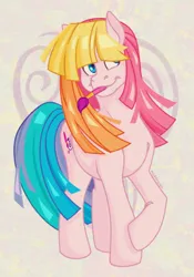 Size: 1056x1506 | Tagged: safe, artist:pigeorgien, derpibooru import, earth pony, pony, g3, female, g3.5, image, mare, mouth hold, paintbrush, png, solo, toola-roola