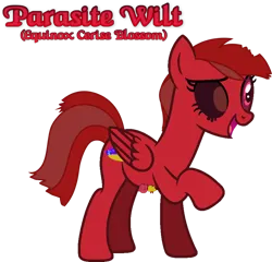Size: 912x877 | Tagged: semi-grimdark, artist:aidanthedrawerboi10, derpibooru import, oc, oc:cerise blossom, oc:parasite wilt, unofficial characters only, pony, undead, zombie, equinox, equinox ponies, image, intestine, nesting cocoon, png, simple background, solo, transparent background