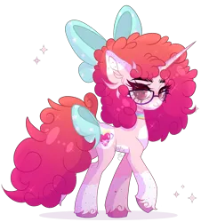 Size: 2785x3086 | Tagged: safe, artist:darkjillmlp123, derpibooru import, oc, oc:charleen hearts, pony, unicorn, bow, female, glasses, hair bow, image, mare, png, solo, tail, tail bow