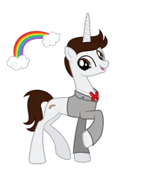 Size: 3649x4417 | Tagged: safe, artist:darbypop1, derpibooru import, ponified, pony, unicorn, image, pee-wee herman, png, simple background, solo, transparent background
