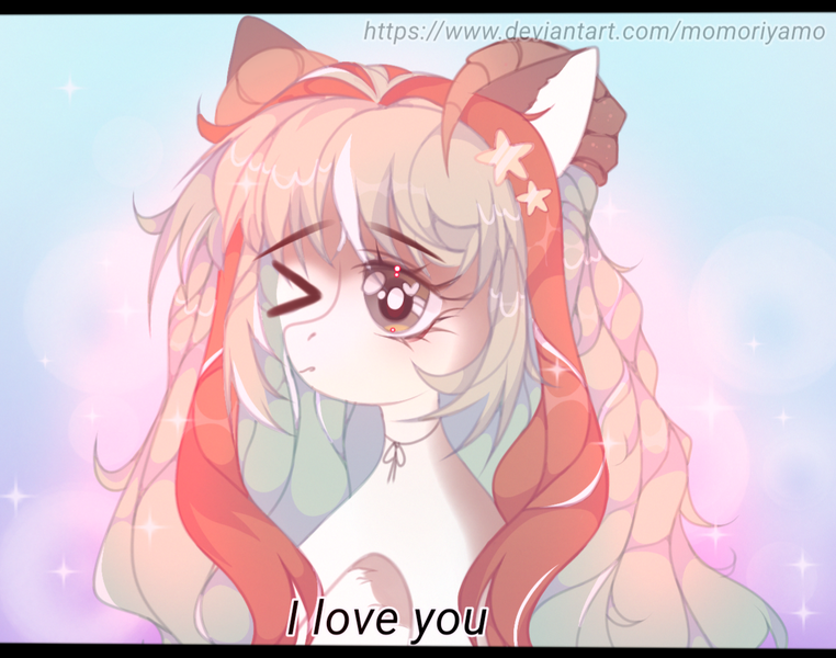 Size: 1266x997 | Tagged: safe, derpibooru import, oc, earth pony, pony, '90s, 90s anime, anime style, cute, digital art, digital painting, image, love, png, shy