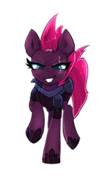 Size: 396x649 | Tagged: safe, artist:confetticakez, derpibooru import, tempest shadow, pony, unicorn, broken horn, eyelashes, female, horn, image, looking at you, png, simple background, solo, white background