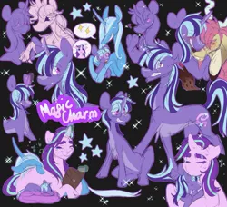Size: 937x853 | Tagged: artist needed, source needed, safe, derpibooru import, starlight glimmer, trixie, pony, unicorn, female, foal, glasses, image, jpeg, lesbian, magical lesbian spawn, next generation, offspring, parent:starlight glimmer, parent:trixie, parents:startrix, shipping, startrix