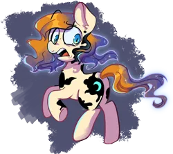 Size: 778x691 | Tagged: artist needed, source needed, safe, derpibooru import, oc, oc:copper moon, unofficial characters only, earth pony, pony, corrupted, cutie mark, image, png, scared, solo