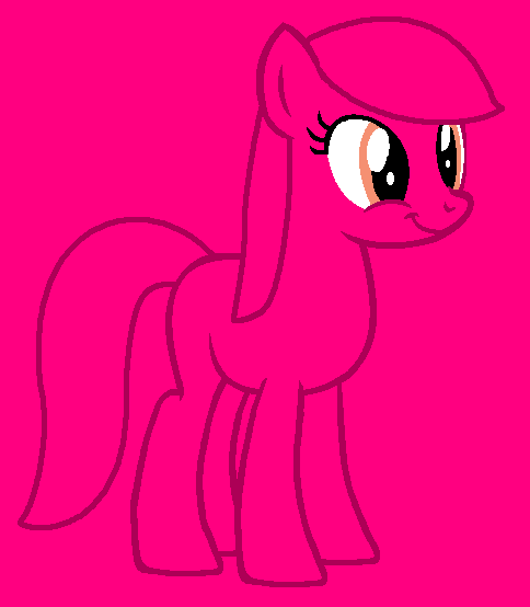 Size: 484x554 | Tagged: safe, artist:beanbases, artist:spitfirethepegasusfan39, ponerpics import, ponified, earth pony, pony, adult blank flank, base used, blank flank, g4, image, magenta background, male, mr. greedy, mr. men, png, simple background, smiling, solo, stallion