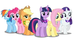 Size: 1280x720 | Tagged: safe, artist:bluemario11, derpibooru import, applejack, fluttershy, pinkie pie, rainbow dash, rarity, twilight sparkle, twilight sparkle (alicorn), alicorn, earth pony, pegasus, pony, unicorn, ben 10, female, g4, image, omnitrix, png, simple background, transparent background