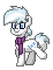 Size: 184x240 | Tagged: safe, derpibooru import, double diamond, earth pony, pony, pony town, animated, clothes, cute, daaaaaaaaaaaw, double dawwmond, gif, image, male, pixel art, scarf, simple background, solo, sprite, stallion, transparent background, trotting
