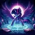 Size: 1024x1024 | Tagged: safe, ai content, derpibooru import, machine learning generated, prompter:doomguy397, twilight sparkle, twilight sparkle (alicorn), alicorn, g4, book, candle, collar, evil, evil grin, generator:dall-e 3, grin, image, jpeg, looking at you, magic, magic circle, smiling, solo, spread wings, wings