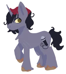 Size: 1263x1417 | Tagged: safe, artist:clandestine, derpibooru import, pony, unicorn, gerard way, horn, image, messy mane, my chemical romance, png, simple background, solo, transparent background