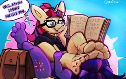 Size: 1706x1080 | Tagged: suggestive, artist:talvitwister, derpibooru import, moondancer, twilight sparkle, anthro, plantigrade anthro, barefoot, book, domdancer, feet, feet on face, female, femsub, fetish, foot fetish, image, jpeg, submissive, twisub