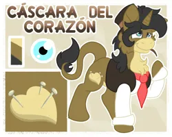 Size: 2500x2000 | Tagged: safe, artist:euspuche, derpibooru import, oc, oc:cáscara del corazón, unofficial characters only, donkey, unicorn, image, male, png, raba-pony, reference sheet, smiling
