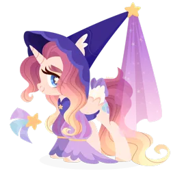 Size: 1920x1920 | Tagged: safe, artist:kabuvee, derpibooru import, oc, oc:starry tale, alicorn, pony, female, hat, image, mare, png, simple background, solo, transparent background, witch hat