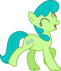 Size: 6353x7452 | Tagged: safe, artist:starryshineviolet, derpibooru import, part of a set, green jewel, earth pony, pony, magical mystery cure, a true true friend, absurd resolution, background pony, conga, dancing, female, g4, image, mare, png, raised hoof, simple background, solo, transparent background, vector