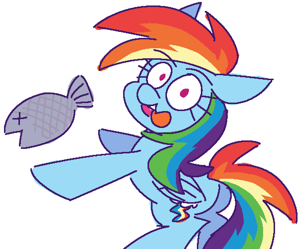 Size: 606x500 | Tagged: safe, artist:threetwotwo32232, derpibooru import, rainbow dash, fish, pegasus, pony, butt, female, image, looking at you, mare, plot, png, simple background, solo, transparent background, x eyes
