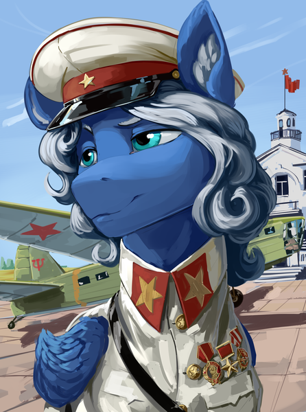 Size: 1560x2100 | Tagged: safe, artist:kelkessel, derpibooru import, oc, oc:nestor lunin, pegasus, pony, equestria at war mod, bust, clothes, eaw redux, image, male, military uniform, png, portrait, solo, uniform