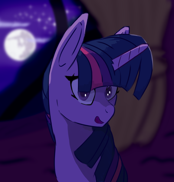 Size: 1438x1500 | Tagged: safe, artist:mare_enjoyer, derpibooru import, twilight sparkle, pony, unicorn, image, mare in the moon, moon, night, png, solo