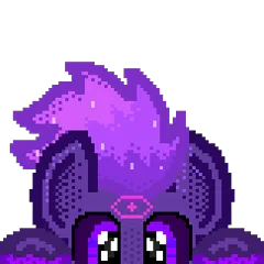 Size: 243x243 | Tagged: safe, artist:jazminakarainy, oc, oc:nocturne comet, unofficial characters only, earth pony, pony, cute, earth pony oc, ethereal mane, image, looking at you, male, ocbetes, peeking, png, simple background, solo, starry mane, transparent background, unshorn fetlocks