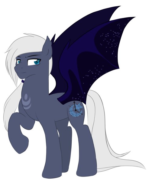 Size: 2218x2702 | Tagged: safe, derpibooru import, oc, oc:chronos, unofficial characters only, bat pony, pony, base used, bat wings, blue eyes, cutie mark, grey fur, image, long hair, male, next generation, parent:princess luna, png, ponytail, solo, stallion, white hair, wings