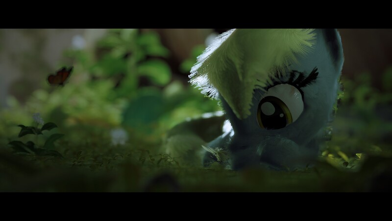 #3149841 - safe, derpibooru import, derpy hooves, butterfly, insect, 3d ...