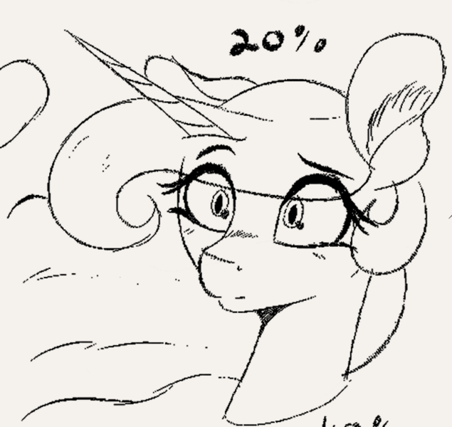 Size: 1212x1146 | Tagged: source needed, useless source url, safe, artist:to_fat_to_fly, ponerpics import, princess celestia, alicorn, pony, blushing, bust, ear fluff, eye clipping through hair, female, horn, image, mare, monochrome, png, portrait, solo, wide eyes