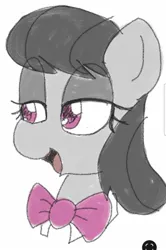 Size: 1080x1623 | Tagged: safe, artist:datte-before-dawn, ponerpics import, octavia melody, earth pony, pony, bowtie, bust, female, image, jpeg, lidded eyes, mare, open mouth, portrait, solo