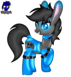 Size: 3840x4154 | Tagged: safe, artist:damlanil, derpibooru import, oc, oc:toxic plunge, earth pony, hybrid, original species, pony, rabbit, animal, bdsm, bodysuit, boots, bunnified, bunny ears, clothes, collar, commission, cute, dominant, eyeshadow, female, gloves, high heel boots, high heels, image, latex, latex boots, latex gloves, latex socks, latex suit, leotard, makeup, mare, png, rabbit pony, raised hoof, rubber, rubber suit, shiny, shoes, show accurate, simple background, skintight clothes, socks, solo, species swap, suit, transparent background, vector