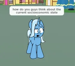 Size: 1887x1668 | Tagged: safe, artist:sketchyboi25, derpibooru import, trixie, pony, unicorn, image, jpeg, ponyville, roblox, speech bubble