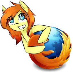 Size: 900x900 | Tagged: artist needed, source needed, safe, ponerpics import, ponified, earth pony, pony, browser ponies, female, firefox, image, logo, looking up, png, simple background, smiling, smirk, solo, transparent background