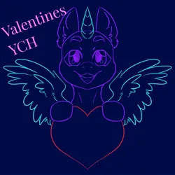 Size: 2000x2000 | Tagged: safe, artist:dankpegasista, derpibooru import, oc, alicorn, pony, advertisement, commission, eyebrows, feathered wings, font, happy, heart, high res, image, jpeg, looking at you, rough sketch, sketch, smiling, smiling at you, solo, spread wings, wings, ych sketch, your character here