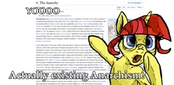 Size: 1539x758 | Tagged: safe, artist:aaronmk, derpibooru import, oc, oc:lefty pony, anarchy, image, png, text, wikipedia