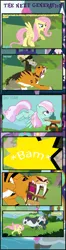 Size: 1664x6348 | Tagged: safe, artist:shootingstarsentry, derpibooru import, chimera sisters, fluttershy, oc, oc:lilypad, oc:nightshade (digimonlover101), changepony, chimera, cow, hybrid, pony, comic:the next generation, chair, image, interspecies offspring, multiple heads, offspring, parent:doctor caballeron, parent:fluttershy, parent:king sombra, parent:queen chrysalis, parents:caballershy, parents:chrysombra, png, three heads
