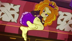 Size: 7680x4320 | Tagged: suggestive, artist:nok_2, derpibooru import, adagio dazzle, equestria girls, adagio dat-azzle, feet, fetish, foot fetish, image, lip bite, looking at you, png