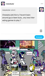 Size: 1172x1991 | Tagged: safe, artist:ask-luciavampire, derpibooru import, oc, bat pony, pegasus, pony, undead, unicorn, vampire, vampony, werewolf, ask, image, png, tumblr, video game