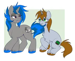 Size: 1024x831 | Tagged: safe, artist:lulubell, derpibooru import, oc, oc:homage, oc:littlepip, fallout equestria, image, png, seduction, shipping, tail, tail seduce, wingding eyes