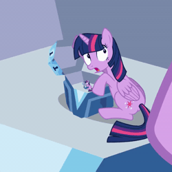 Size: 500x500 | Tagged: safe, artist:masem, derpibooru import, twilight sparkle, twilight sparkle (alicorn), alicorn, pony, princess twilight sparkle (episode), season 4, animated, chest of harmony, droste effect, female, g4, gif, image, inception, mare, recursion, solo, the box, vector, wander over yonder