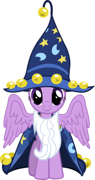 Size: 1527x2872 | Tagged: safe, derpibooru import, edit, vector edit, twilight sparkle, twilight sparkle (alicorn), alicorn, pony, castle creator, clothes, costume, g4, hat, image, looking at you, nightmare night costume, png, simple background, smiling, solo, spread wings, star swirl the bearded costume, transparent background, vector, wings, wizard hat, wizard robe