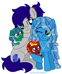Size: 924x1100 | Tagged: safe, artist:jennieoo, derpibooru import, oc, oc:maverick, oc:ocean soul, oc:scorched earth, oc:stormy gale, earth pony, pegasus, pony, adorable face, baby, baby pony, colt, couple, cute, diaper, family, family photo, female, filly, foal, hug, image, jewelry, lovers, male, mane of fire, mare, necklace, one eye closed, png, show accurate, simple background, smiling, stallion, transparent background, vector, water mane, wink