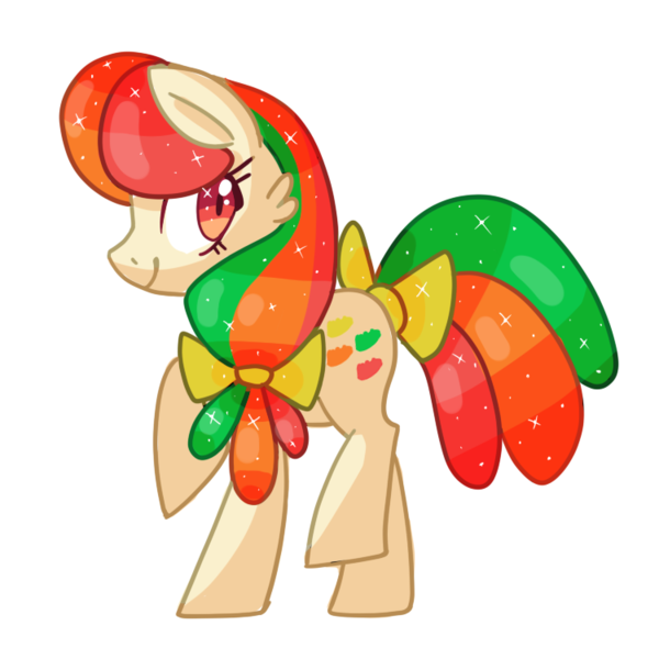 Size: 750x750 | Tagged: safe, artist:kaji-tanii, derpibooru import, oc, oc:gumdrop, unofficial characters only, earth pony, pony, bow, cheek fluff, earth pony oc, female, image, mare, png, simple background, solo, sparkly mane, sparkly tail, tail, tail bow, transparent background