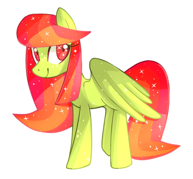 Size: 700x650 | Tagged: safe, artist:kaji-tanii, derpibooru import, oc, oc:tulipa, unofficial characters only, pegasus, pony, female, image, mare, partially open wings, pegasus oc, png, simple background, smiling, solo, sparkly eyes, sparkly mane, transparent background, wingding eyes, wings