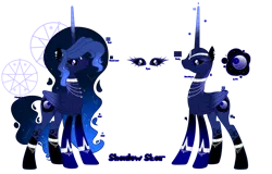 Size: 6000x3849 | Tagged: safe, artist:lighteespark, derpibooru import, oc, oc:shadow star, unofficial characters only, alicorn, pony, base used, female, g4, image, mare, offspring, parent:king sombra, parent:princess luna, parents:lumbra, png, red and black oc, reference sheet, simple background, solo, transparent background