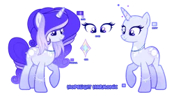 Size: 3300x1782 | Tagged: safe, artist:lighteespark, derpibooru import, oc, oc:hopelight harmonic, unofficial characters only, pony, unicorn, base used, female, g4, image, mare, png, reference sheet, simple background, solo, transparent background